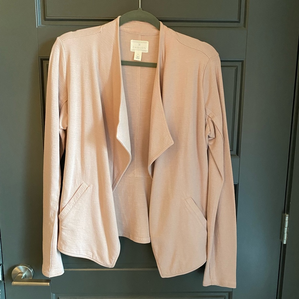 Caslon Dusty Pink Draped Cardigan
